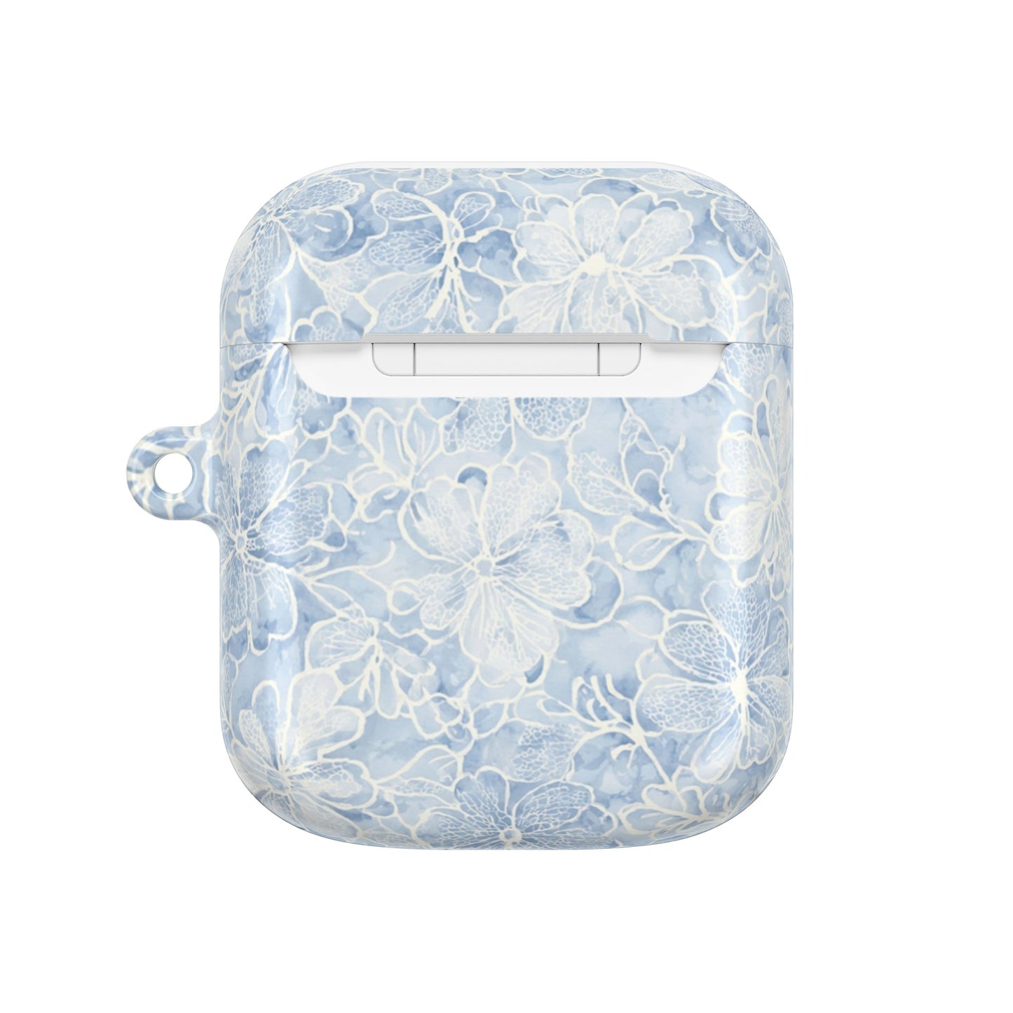 Blue Floral AirPod Case — Watercolor Hydrangea Protective Cover