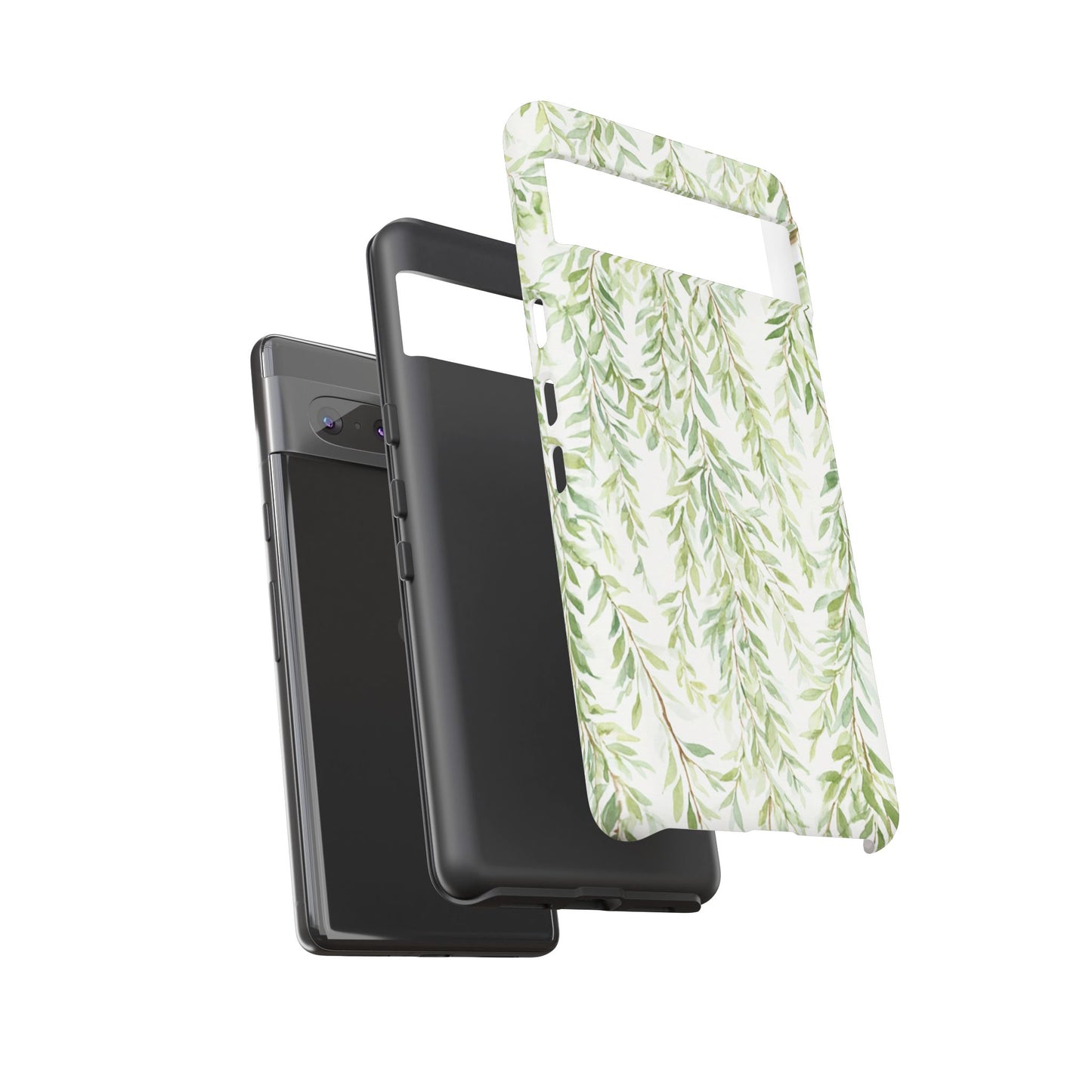 Willow Branch Phone Case — Green Botanical Tough Case