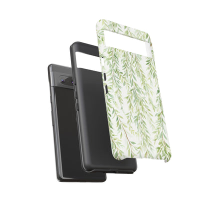 Willow Branch Phone Case — Green Botanical Tough Case