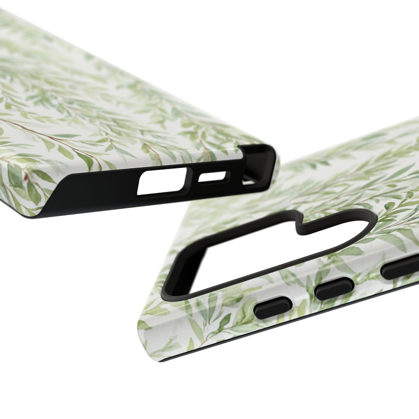 Willow Branch Phone Case — Green Botanical Tough Case