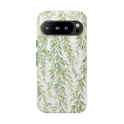 Willow Branch Phone Case — Green Botanical Tough Case