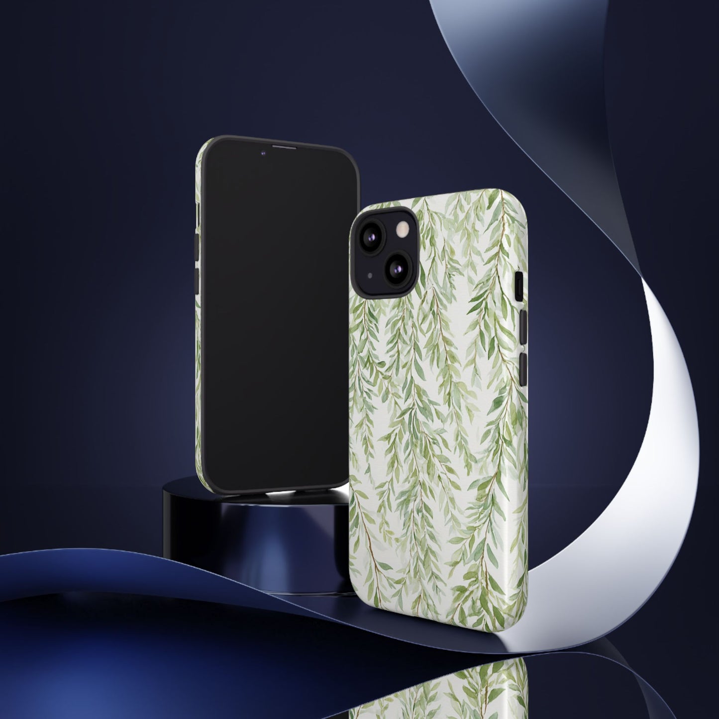 Willow Branch Phone Case — Green Botanical Tough Case