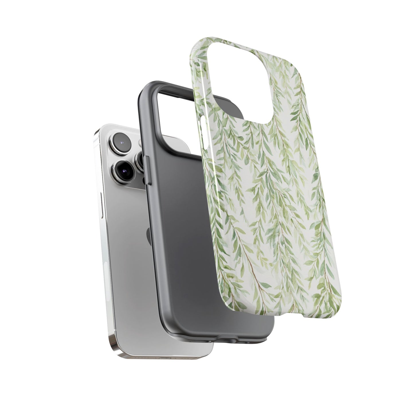 Willow Branch Phone Case — Green Botanical Tough Case