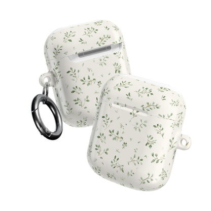 Floral Vine AirPod Case — Minimal Green Leaf Protective Cover