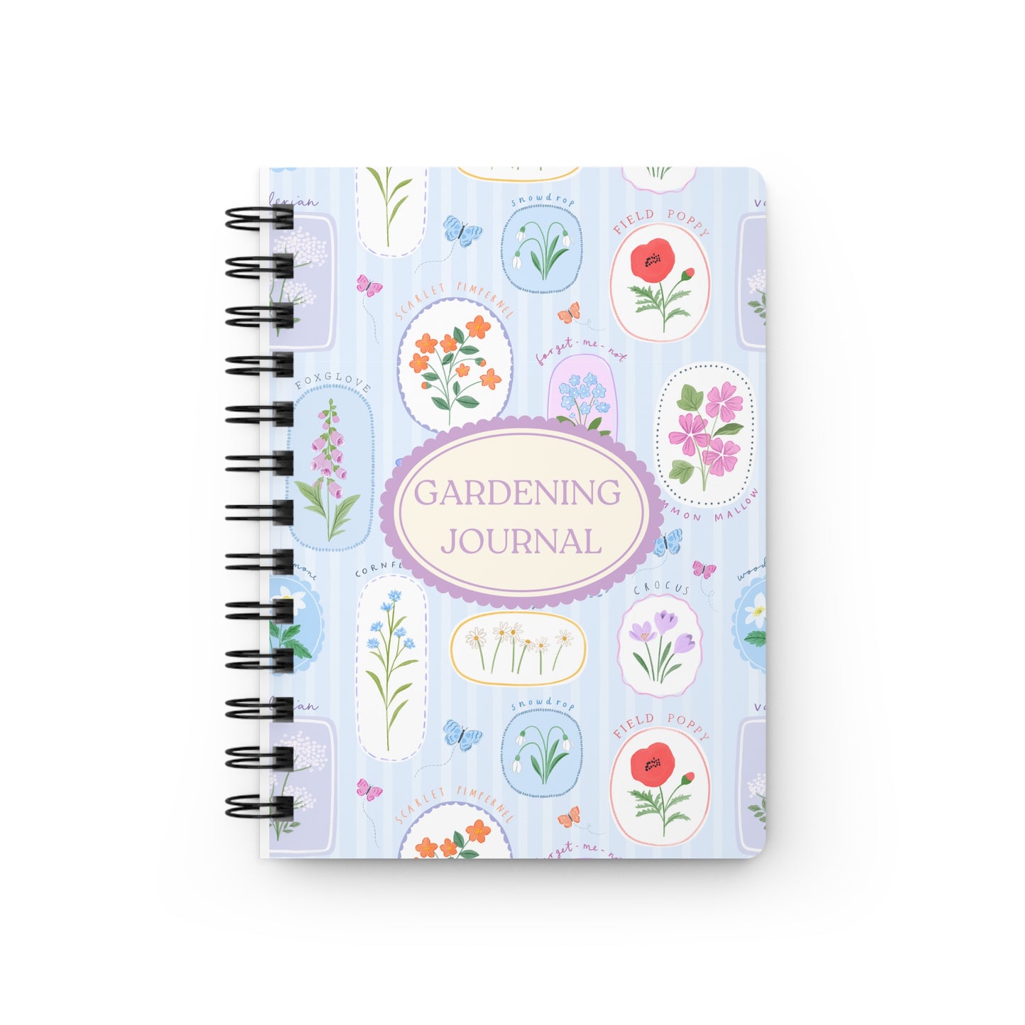 Gardening Journal Spiral Notebook — Floral Seed Tracking & Planting Planner