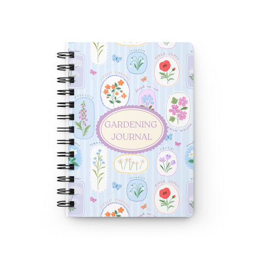 Gardening Journal Spiral Notebook — Floral Seed Tracking & Planting Planner