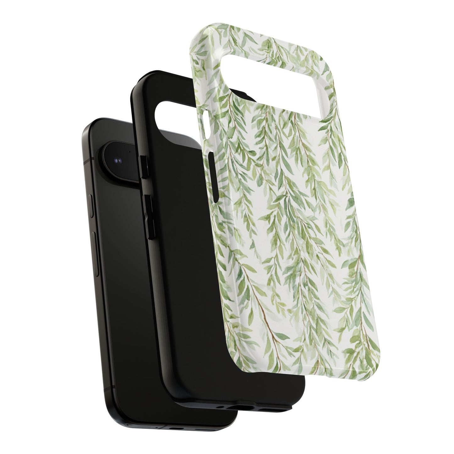 Willow Branch Phone Case — Green Botanical Tough Case