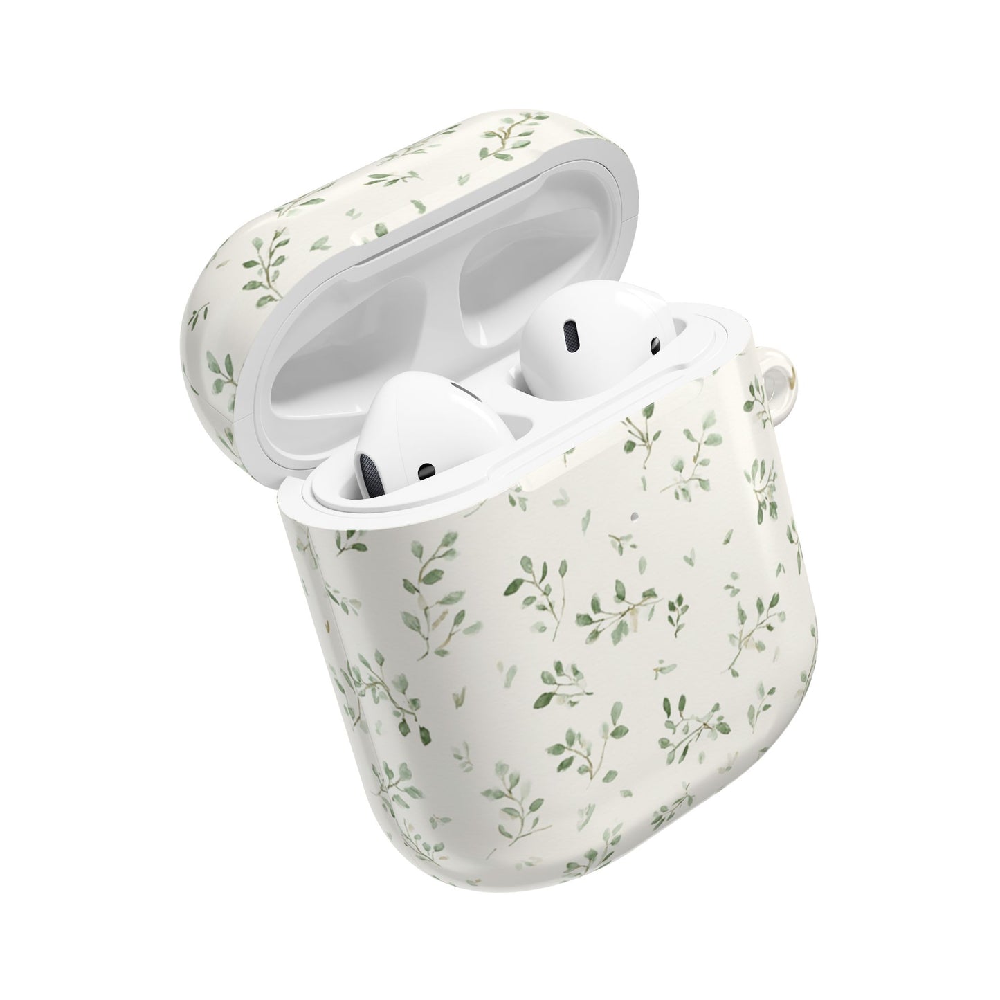 Floral Vine AirPod Case — Minimal Green Leaf Protective Cover