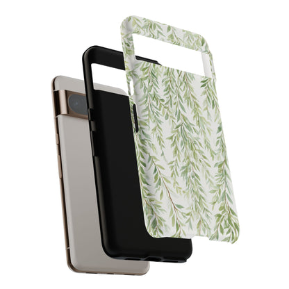 Willow Branch Phone Case — Green Botanical Tough Case