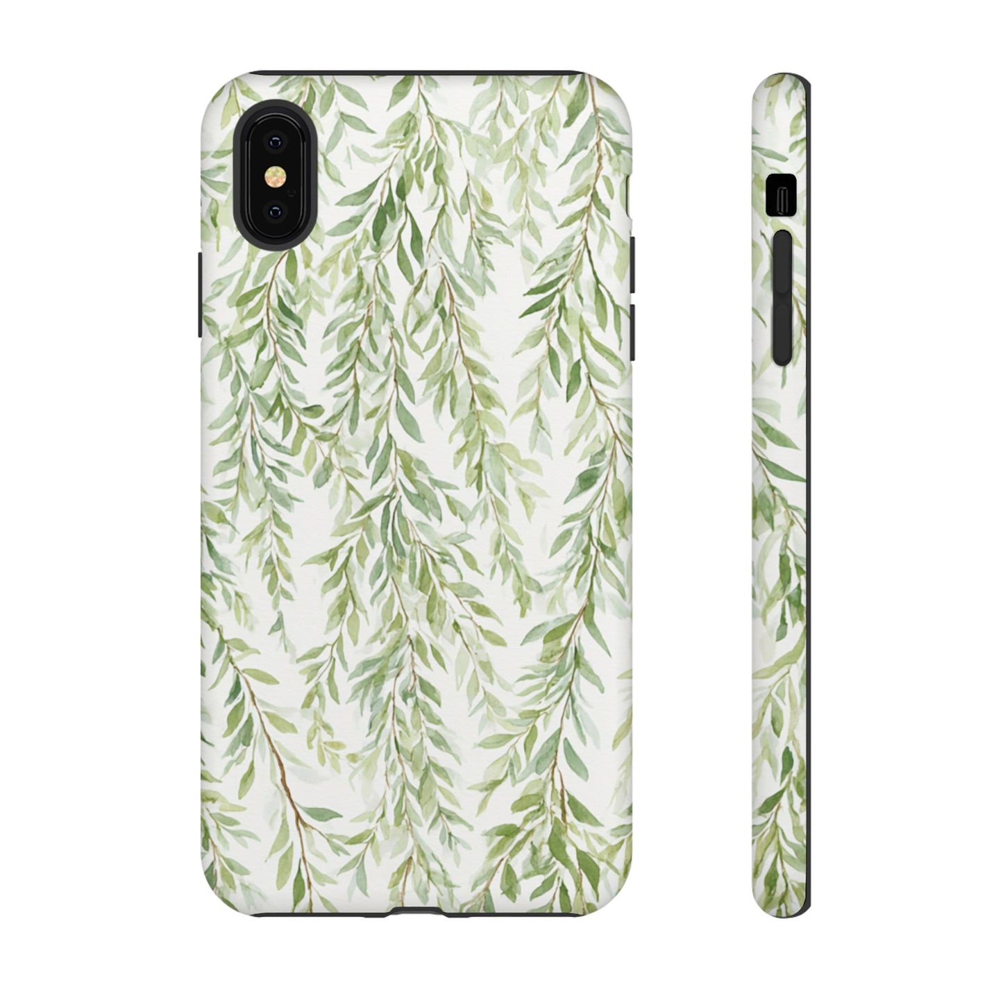 Willow Branch Phone Case — Green Botanical Tough Case