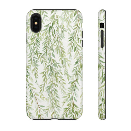 Willow Branch Phone Case — Green Botanical Tough Case