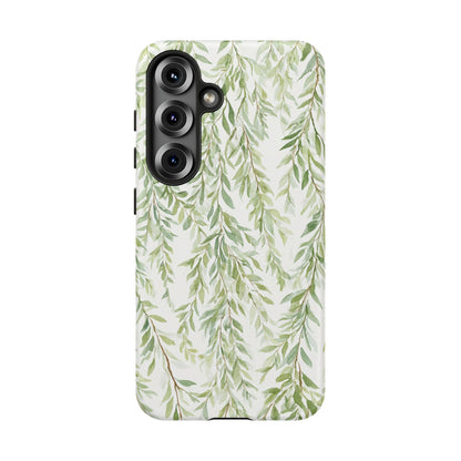 Willow Branch Phone Case — Green Botanical Tough Case