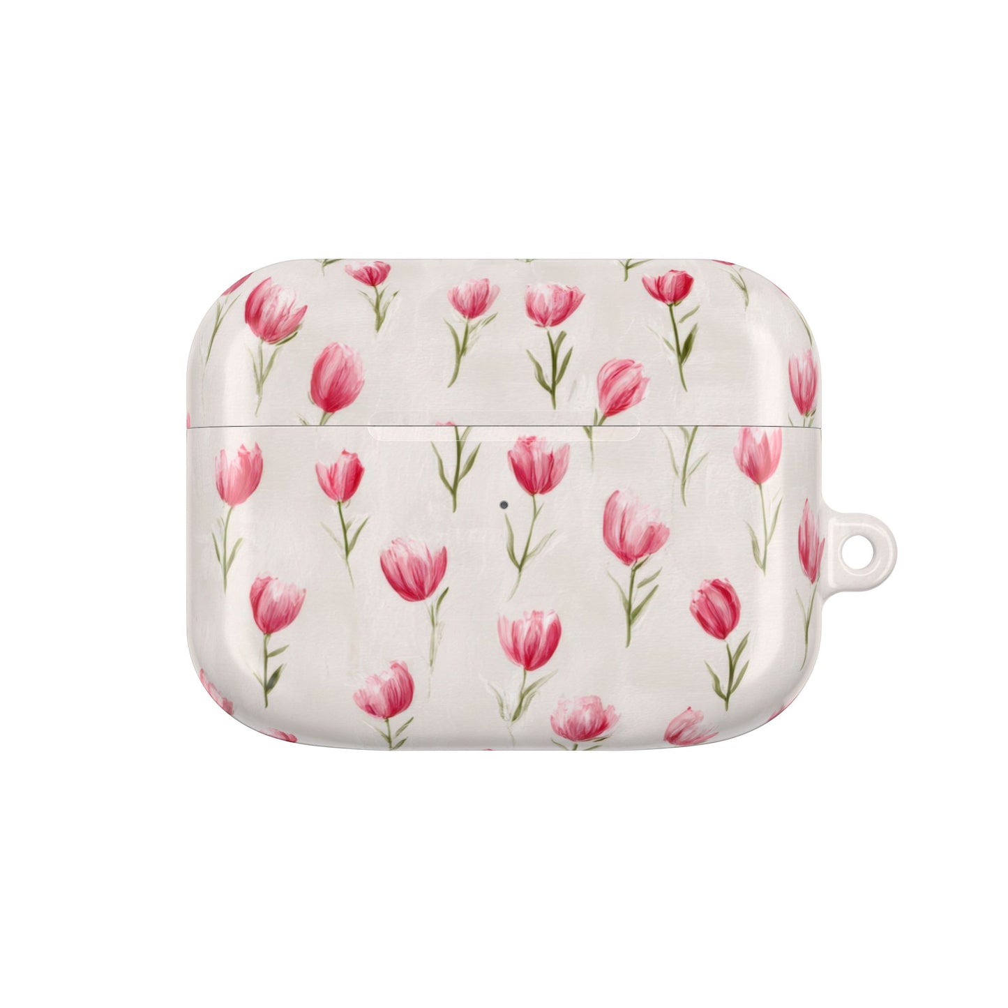 AirPod Case — Pink Watercolor Tulip Floral Protective Cover