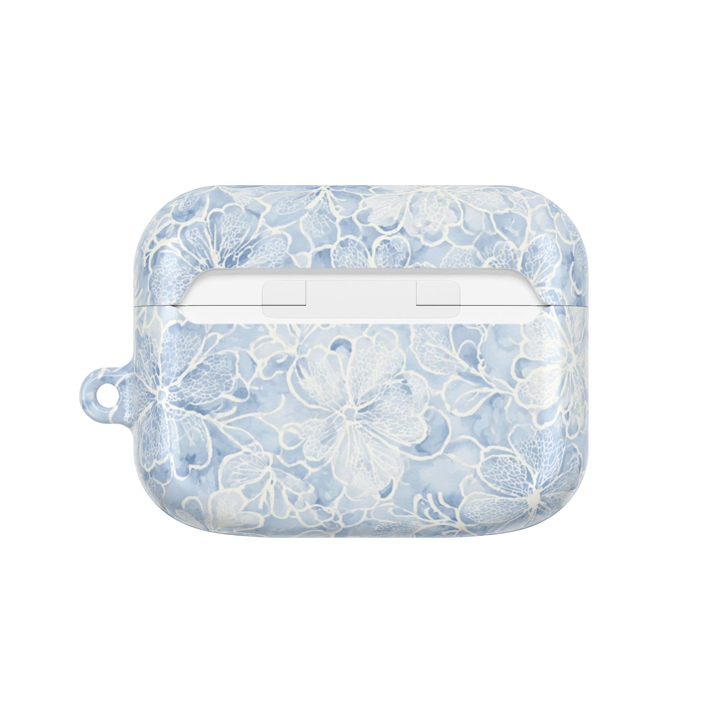 Blue Floral AirPod Case — Watercolor Hydrangea Protective Cover