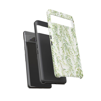 Willow Branch Phone Case — Green Botanical Tough Case