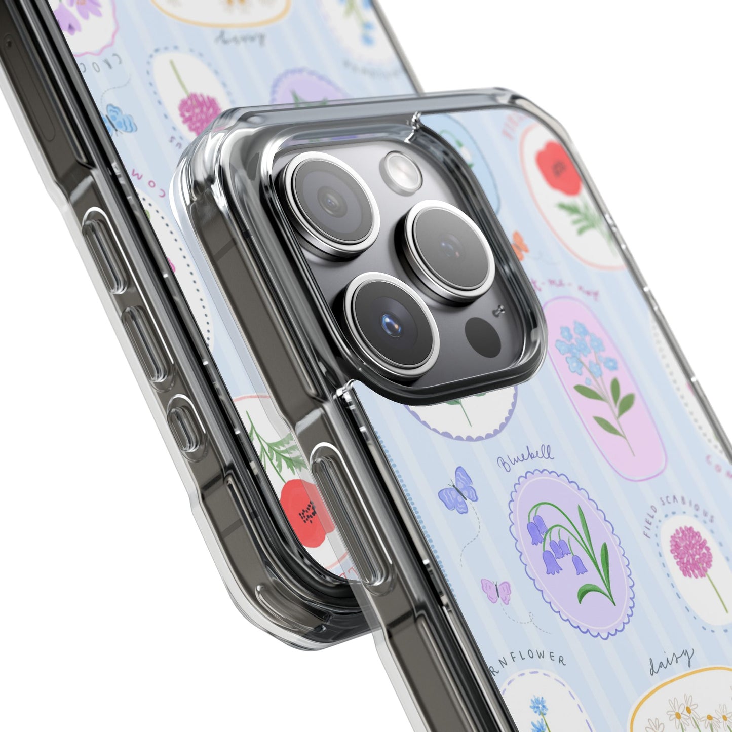 Floral Botanical Clear Magnetic Phone Case — Impact-Resistant iPhone Cover