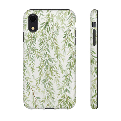 Willow Branch Phone Case — Green Botanical Tough Case