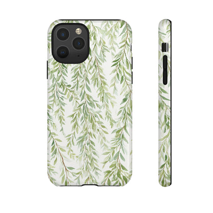 Willow Branch Phone Case — Green Botanical Tough Case