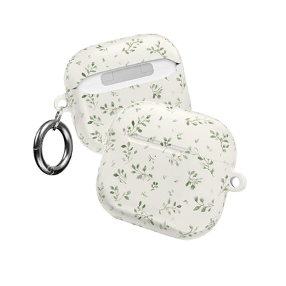 Floral Vine AirPod Case — Minimal Green Leaf Protective Cover