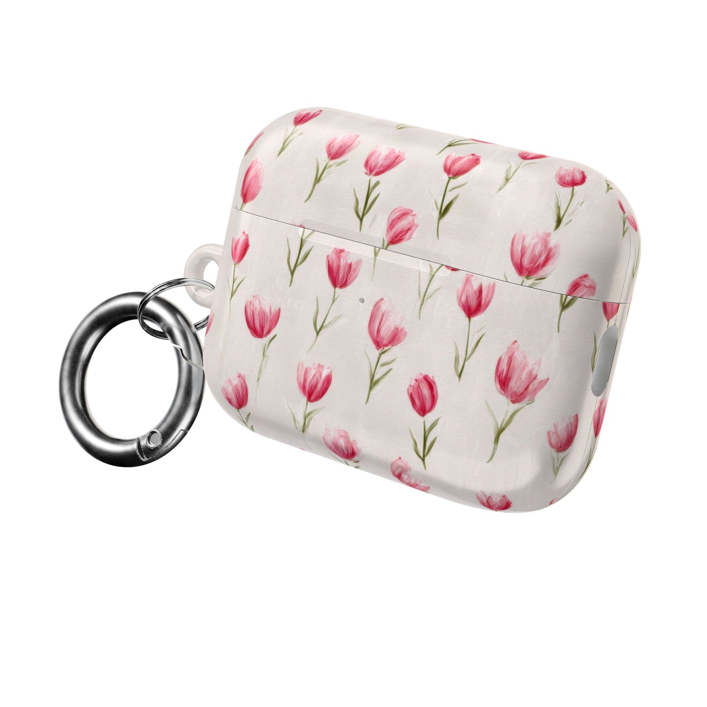 AirPod Case — Pink Watercolor Tulip Floral Protective Cover