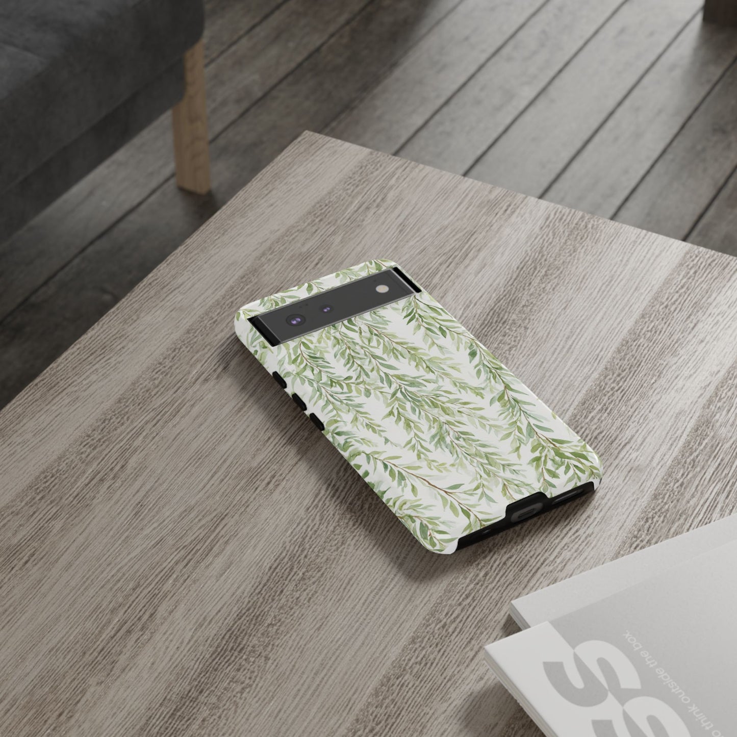 Willow Branch Phone Case — Green Botanical Tough Case