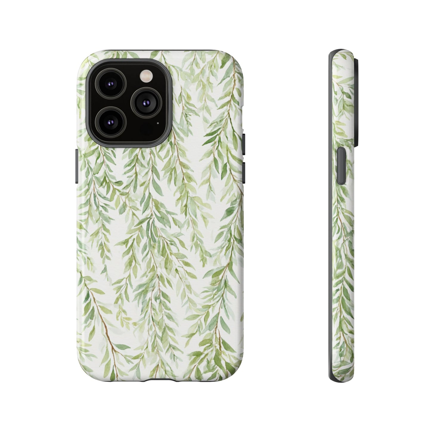 Willow Branch Phone Case — Green Botanical Tough Case
