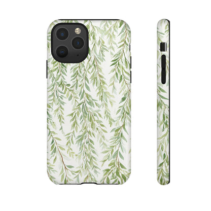 Willow Branch Phone Case — Green Botanical Tough Case