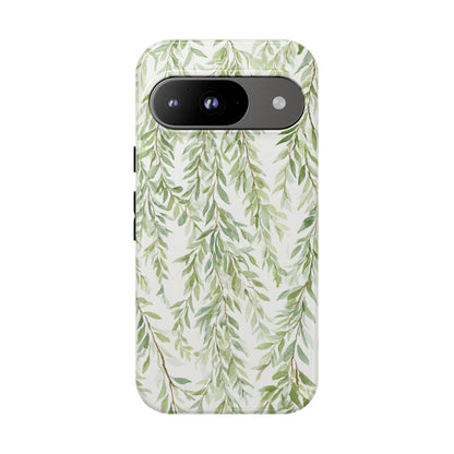 Willow Branch Phone Case — Green Botanical Tough Case