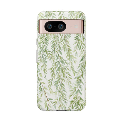 Willow Branch Phone Case — Green Botanical Tough Case