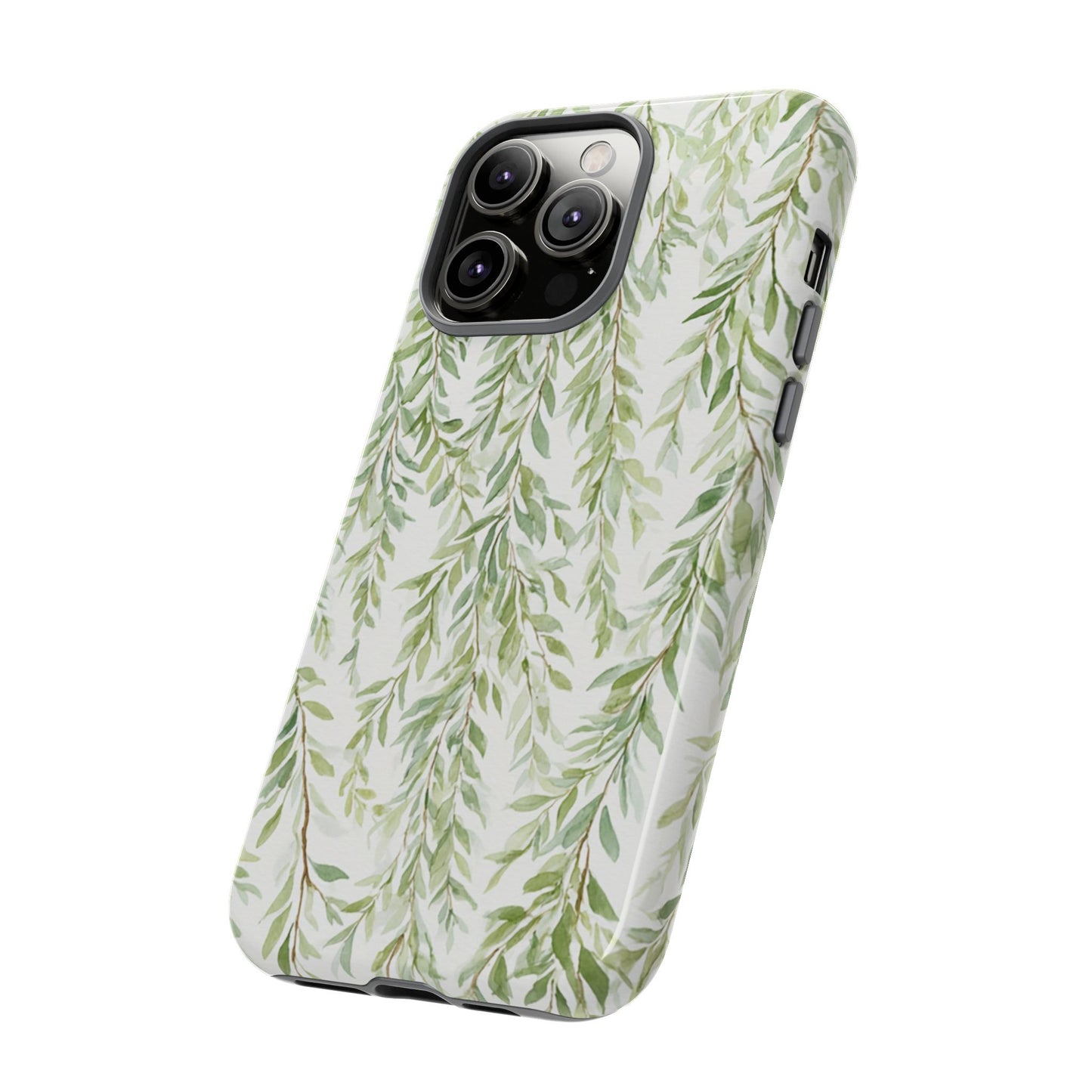 Willow Branch Phone Case — Green Botanical Tough Case