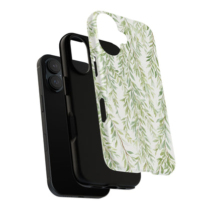 Willow Branch Phone Case — Green Botanical Tough Case