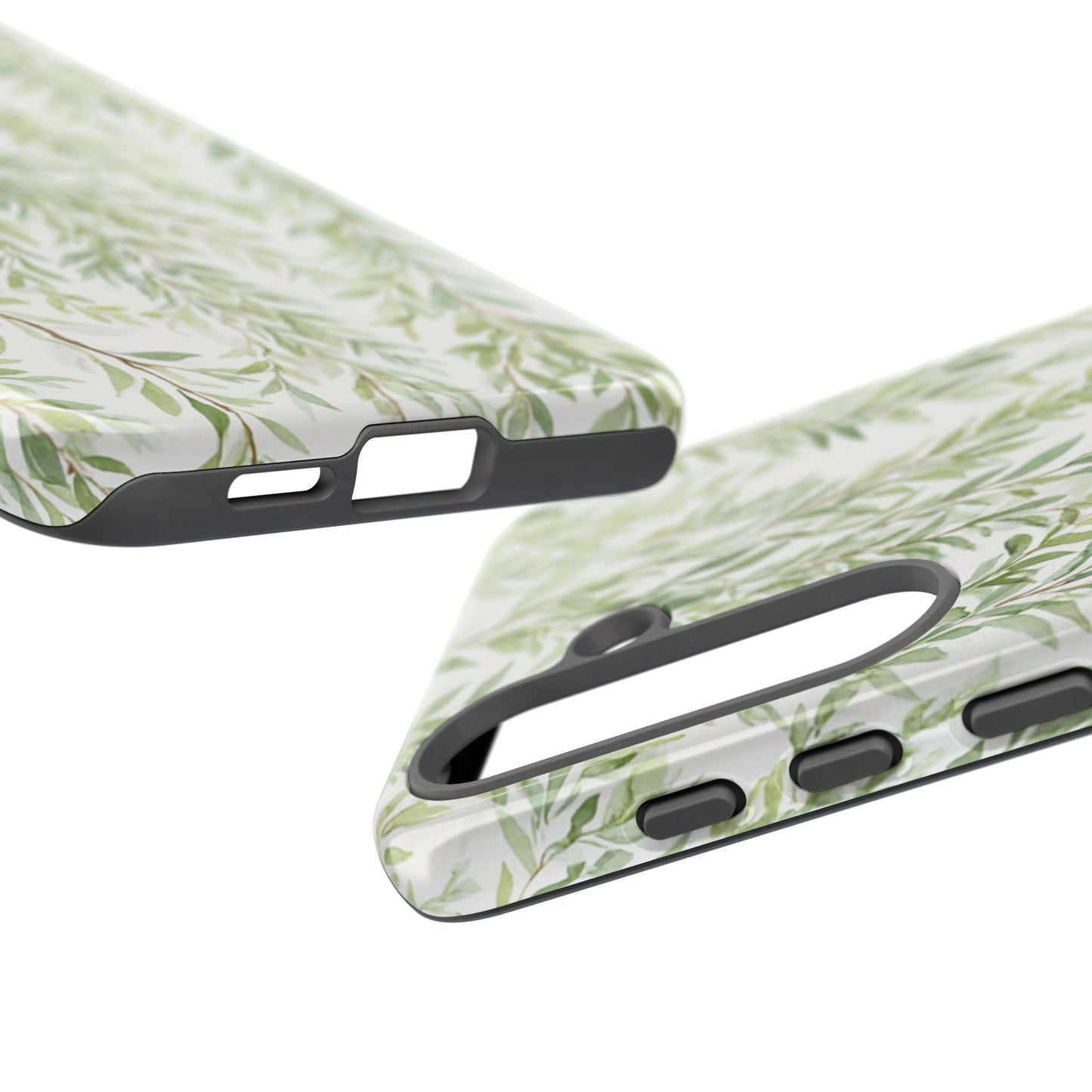 Willow Branch Phone Case — Green Botanical Tough Case