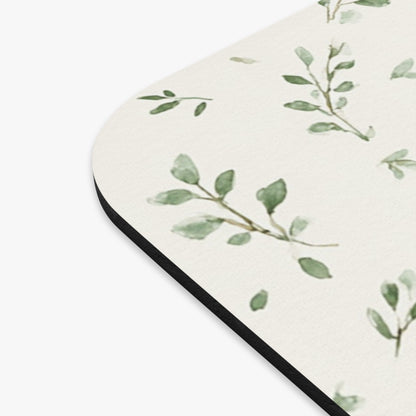 Botanical Leaf Rectangle Mouse Pad — Minimal Greenery Desk Mat