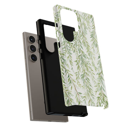 Willow Branch Phone Case — Green Botanical Tough Case