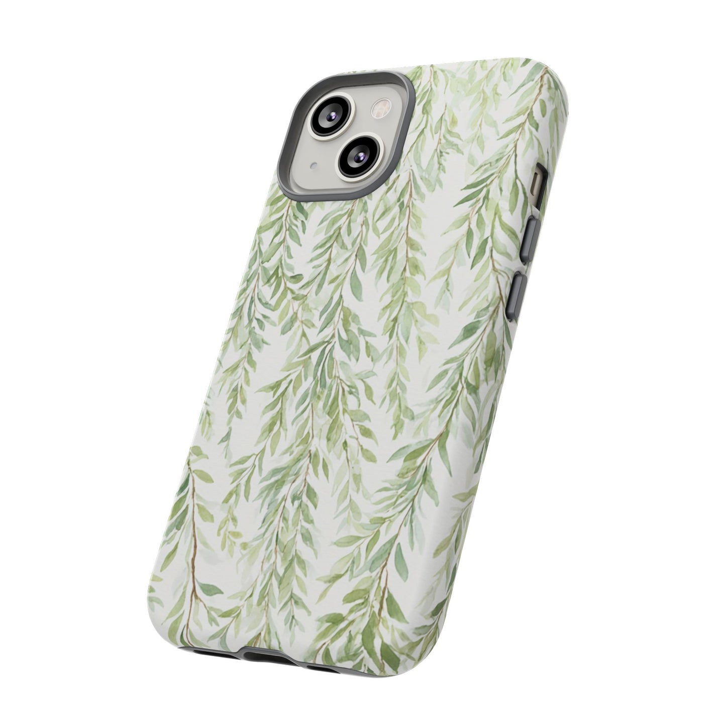 Willow Branch Phone Case — Green Botanical Tough Case