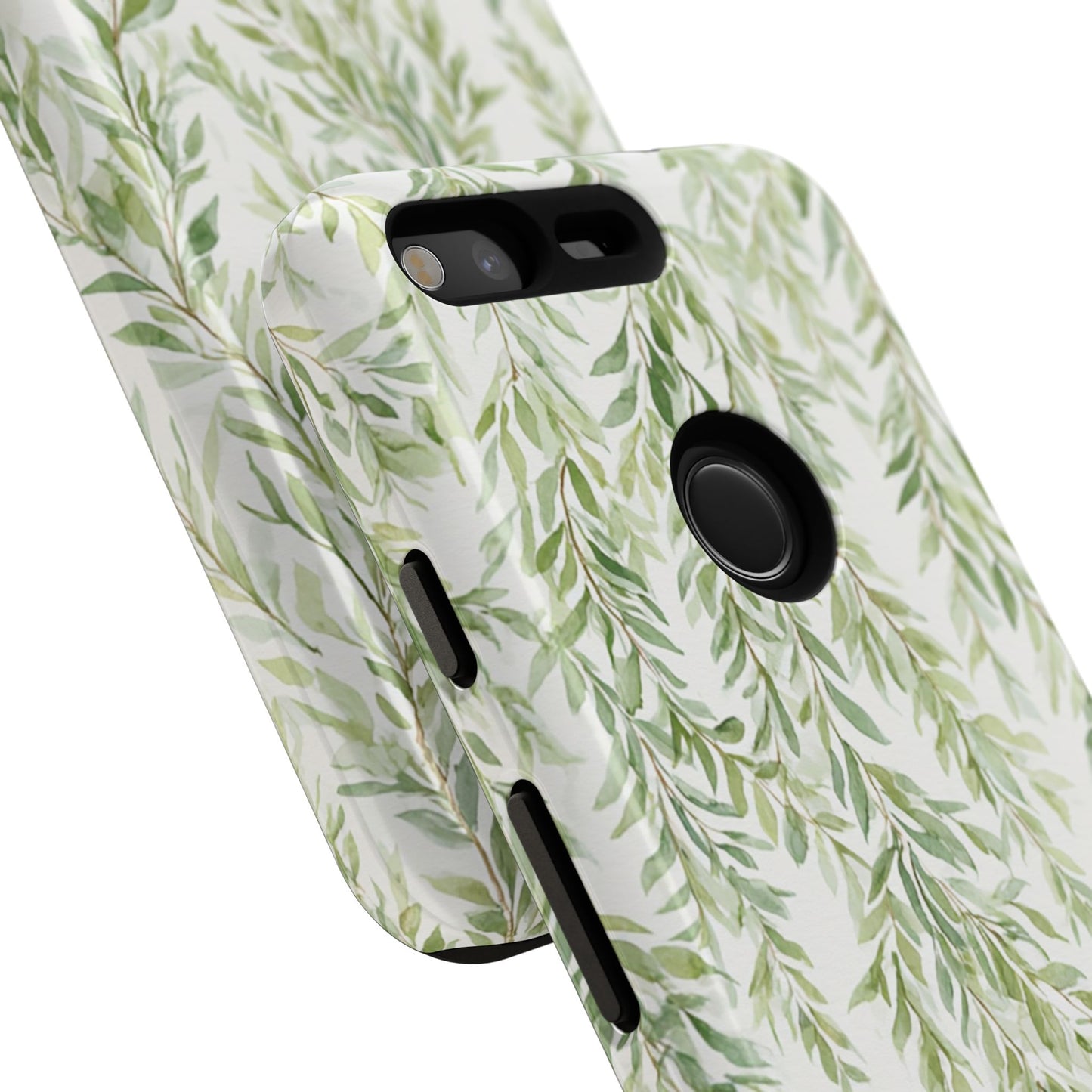 Willow Branch Phone Case — Green Botanical Tough Case
