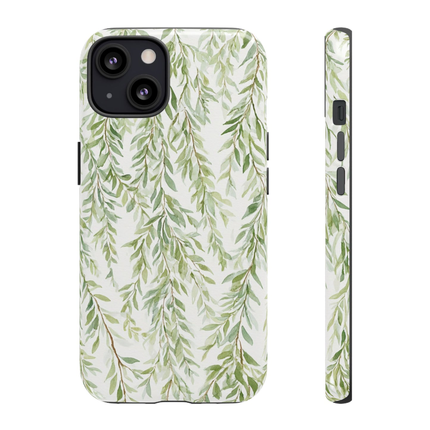 Willow Branch Phone Case — Green Botanical Tough Case