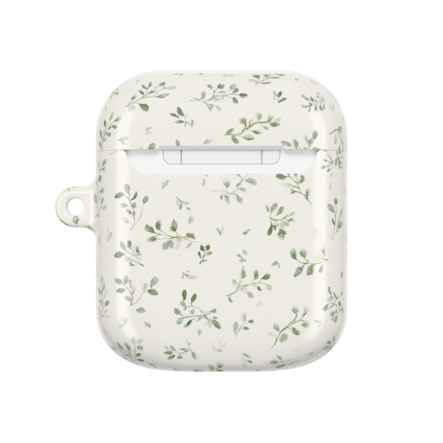 Floral Vine AirPod Case — Minimal Green Leaf Protective Cover
