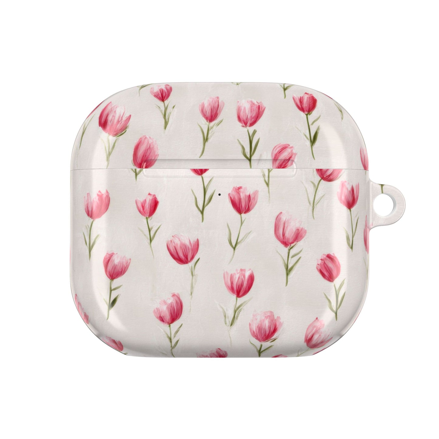 AirPod Case — Pink Watercolor Tulip Floral Protective Cover