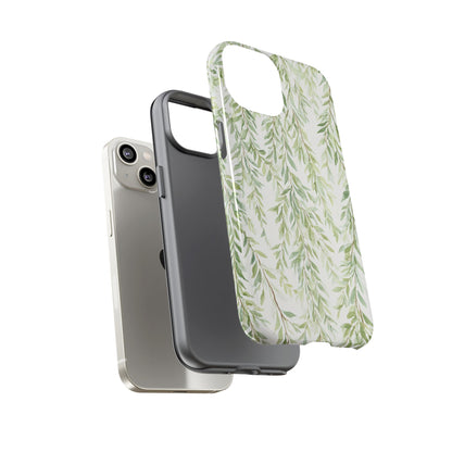 Willow Branch Phone Case — Green Botanical Tough Case