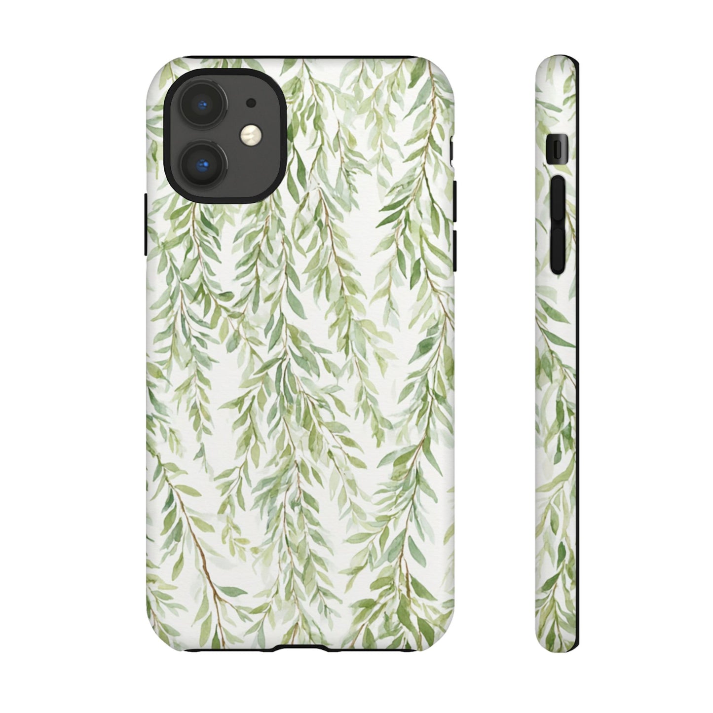 Willow Branch Phone Case — Green Botanical Tough Case