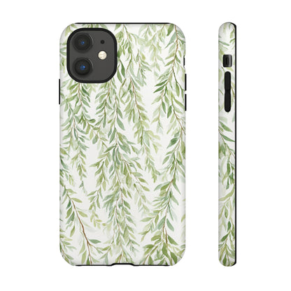 Willow Branch Phone Case — Green Botanical Tough Case