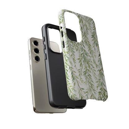 Willow Branch Phone Case — Green Botanical Tough Case