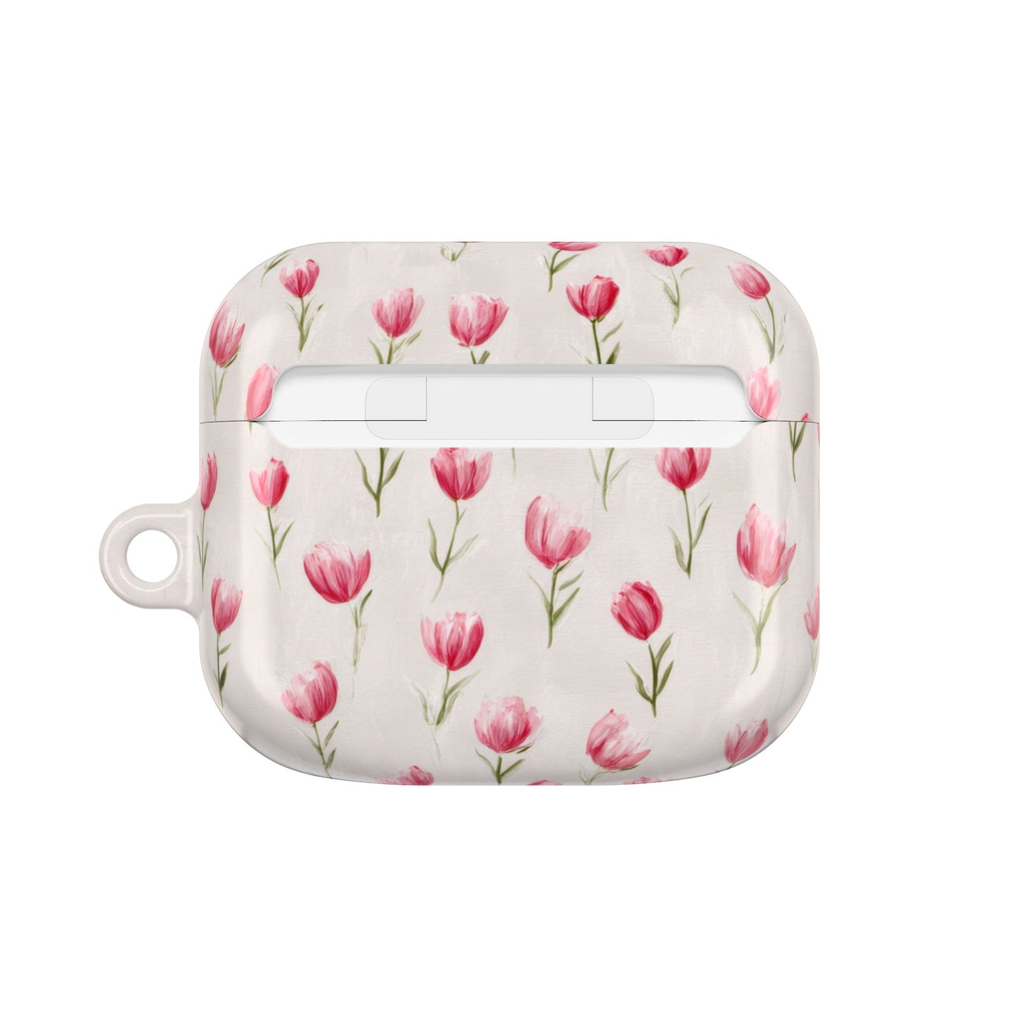 AirPod Case — Pink Watercolor Tulip Floral Protective Cover