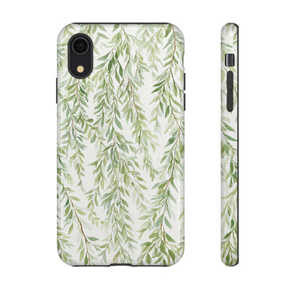 Willow Branch Phone Case — Green Botanical Tough Case