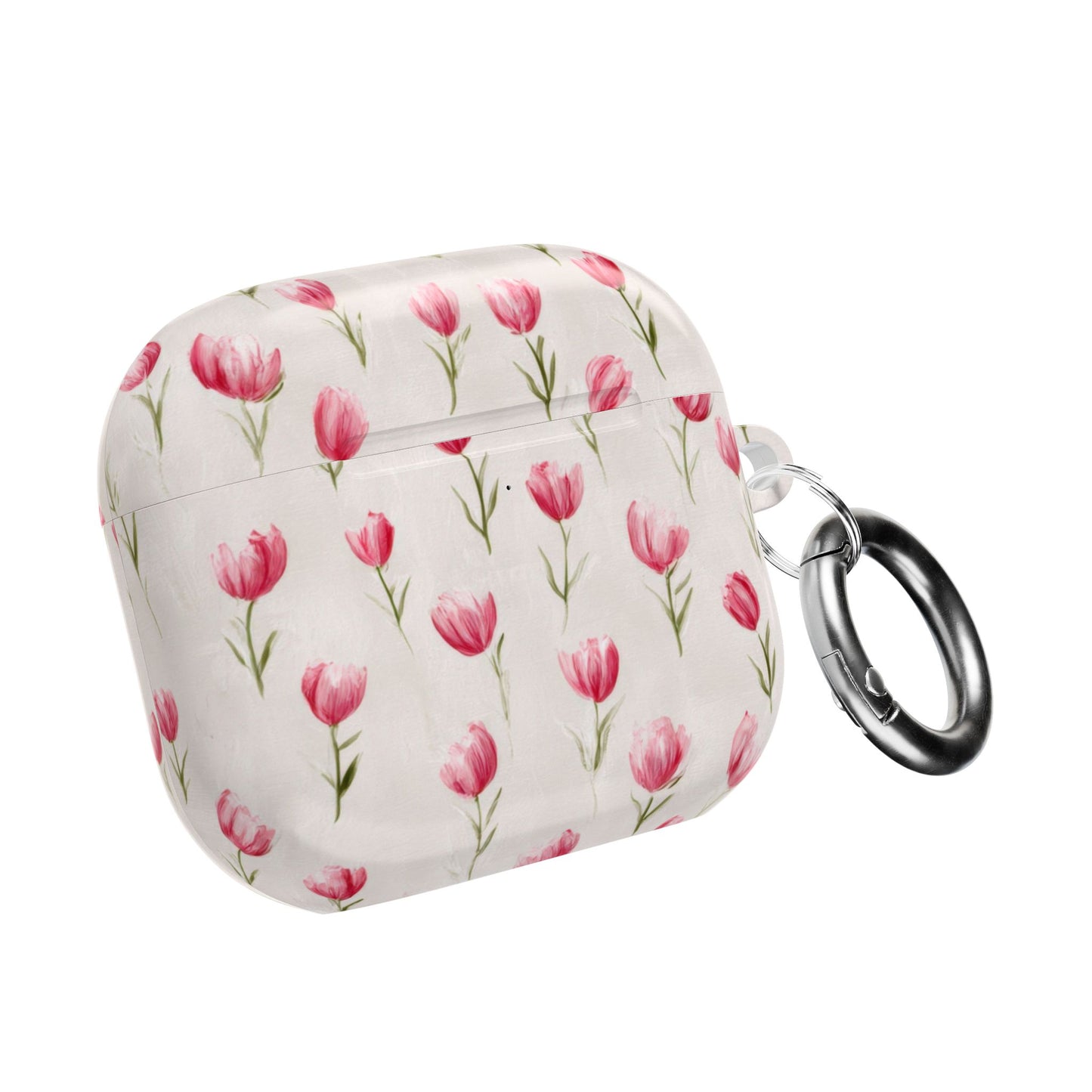 AirPod Case — Pink Watercolor Tulip Floral Protective Cover