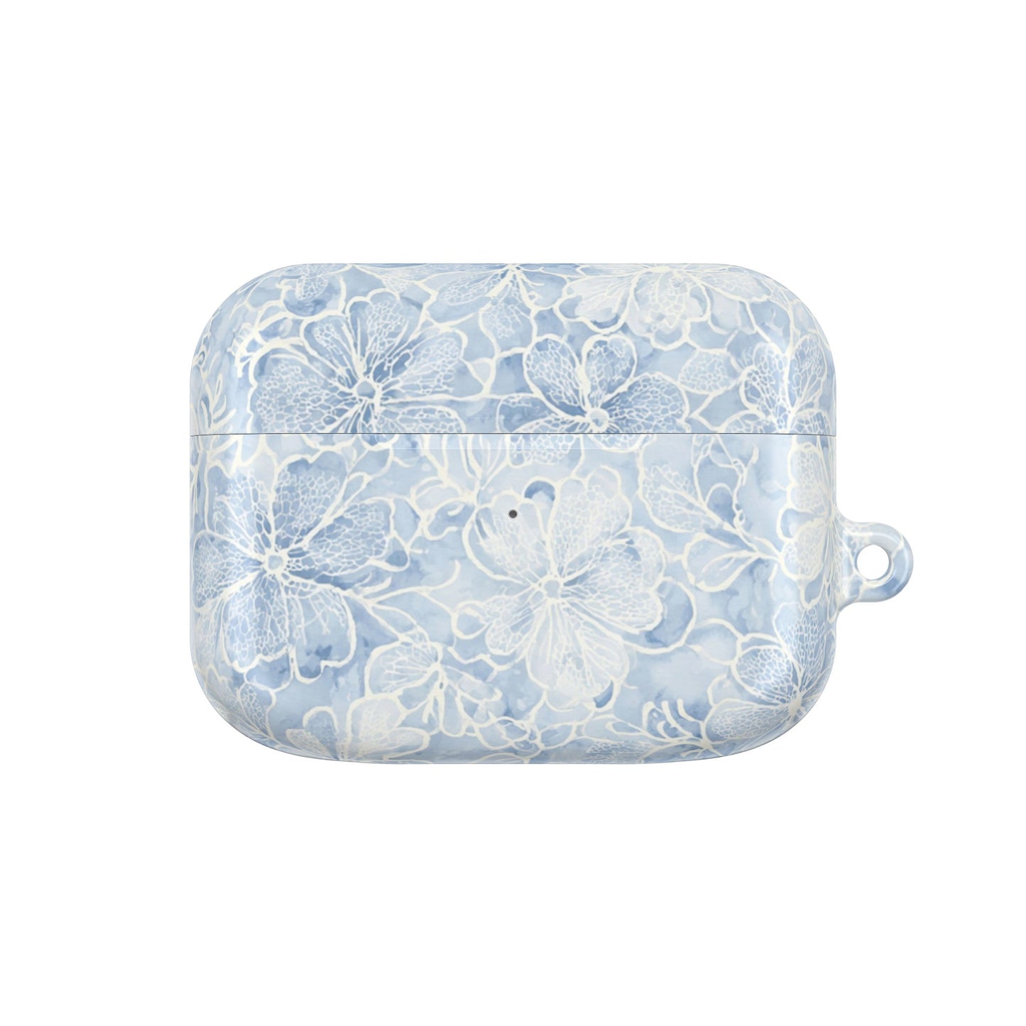 Blue Floral AirPod Case — Watercolor Hydrangea Protective Cover