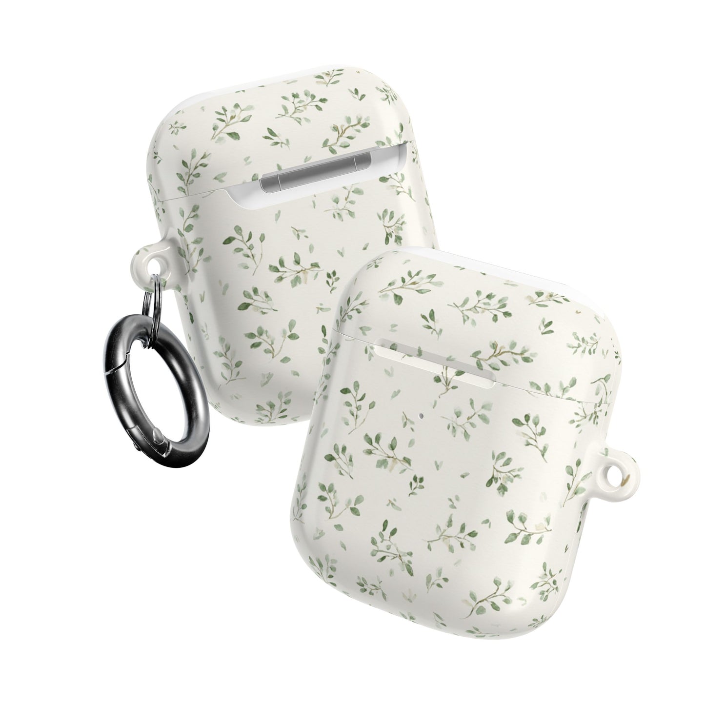 Floral Vine AirPod Case — Minimal Green Leaf Protective Cover