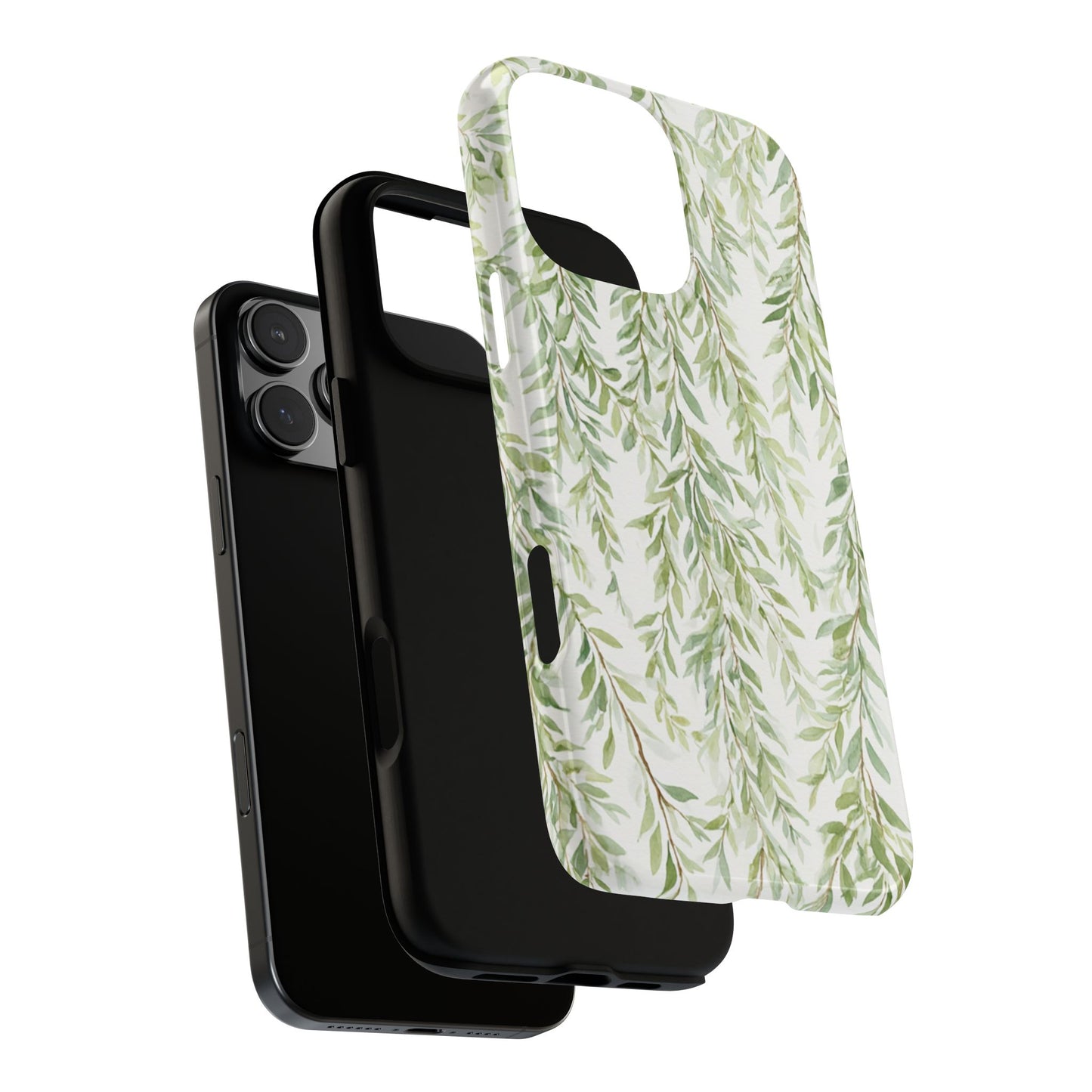 Willow Branch Phone Case — Green Botanical Tough Case
