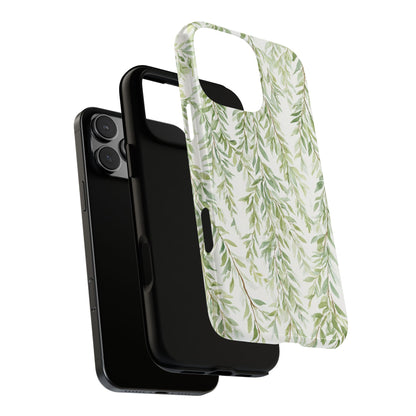 Willow Branch Phone Case — Green Botanical Tough Case